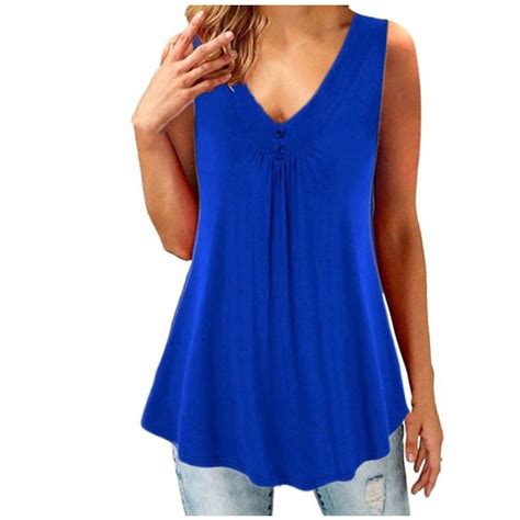 Spring Savings Pitauce Summer Tops For Women Dressy Sleeveless Tank Top