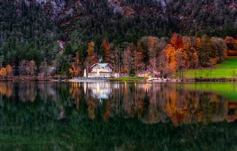 Autumn Lakehouse Wallpapers Wallpaper Cave