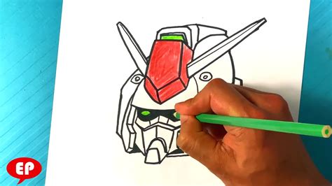 COOL How to Draw a GUNDAM Head - YouTube