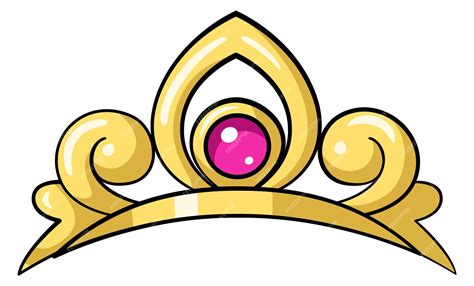 Premium Vector Golden Tiara Cartoon Icon Princess Crown Symbol