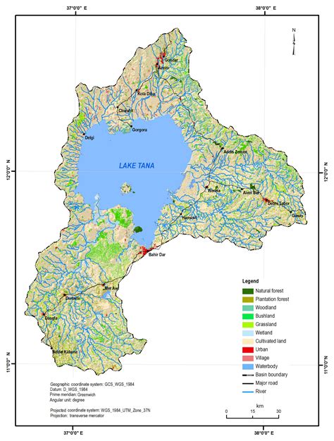 Lake Tana Africa Map