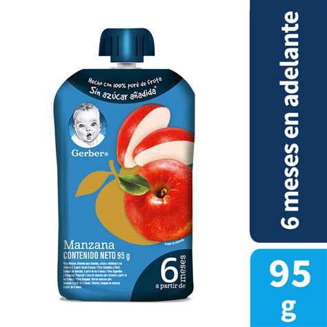 Papilla Infantil Gerber Sabor Manzana Pouch 95 Gr Petmania