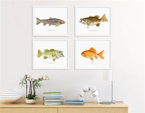 Goldfisch Aquarell Fisch Druck Goldfisch Kunstdruck Angeln Etsy De