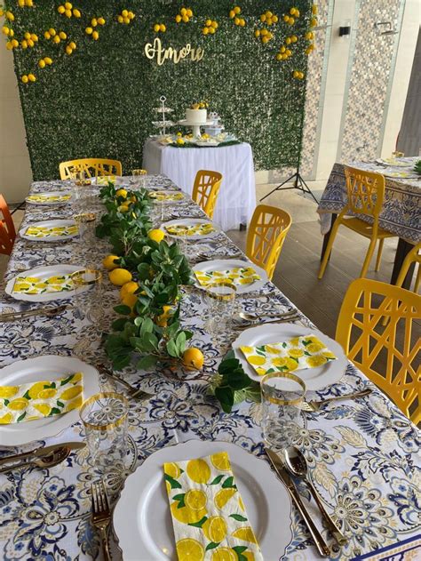 Amalfi Coast Theme Party Amalfi Lemon Themed Bridal Shower Sicilian