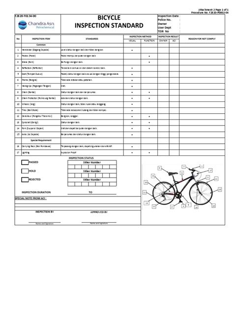 Att 2 Bicycle Inspection Form Pdf