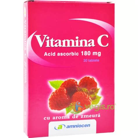 Imunitate Vitamina C 180mg Zmeura 20cpr Amniocen P188462714