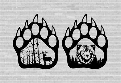 Bears Paw vectors Bear paw cut files Bear Paw Print SVG DXF | Etsy