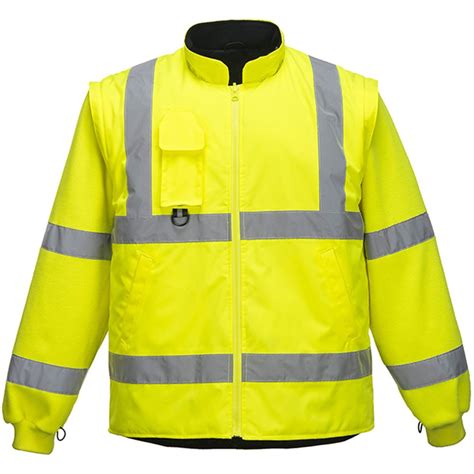 Portwest S Yellow In Hi Vis Jacket Safetec Direct