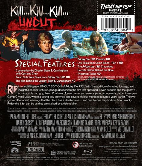 “Friday the 13th – Uncut” Blu-ray Review | popgeeks.com