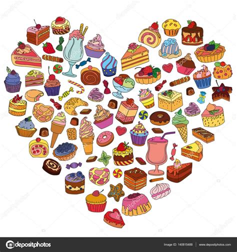 Vector Set Of Different Sweets Stock Illustration By ©zlatovlaska2008