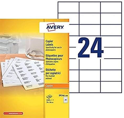 Avery Boite De Tiquettes Autocollantes Multi Usages Format