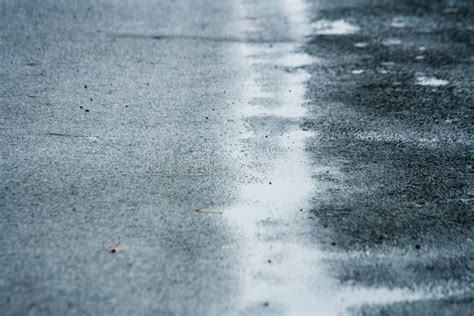 Asphalt Wet Road Texture Background Street Water Stock Photo Image Of