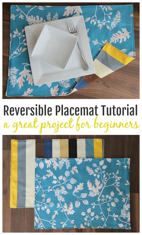 Reversible Placemat Tutorial An Easy Sewing Project For Beginners