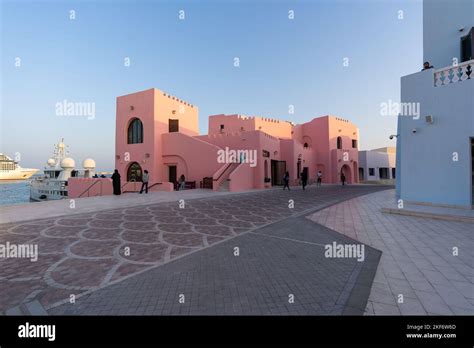 The Colorful Mina District At Old Doha Port In Doha Qatar Stock Photo