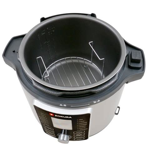 2 In 1 Multipurpose Electric Pressure Cooker 5 6 L 1500 W Zokura