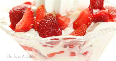 Refreshing Mexican Fresas con Crema Dessert - The Busy Abuelita