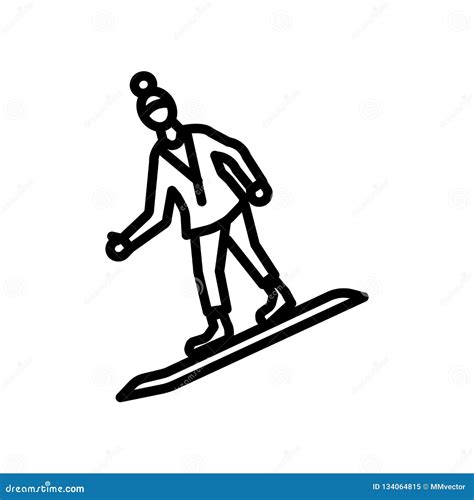 Snowboard Icon Vector Isolated On White Background Snowboard Sign