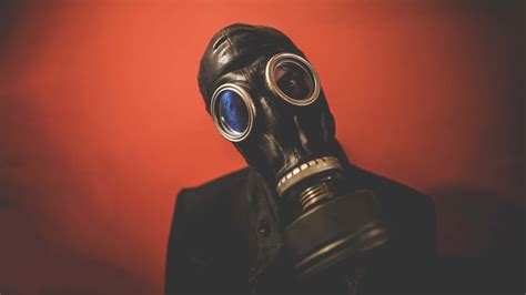 Download Gas Mask Red Pfp Wallpaper