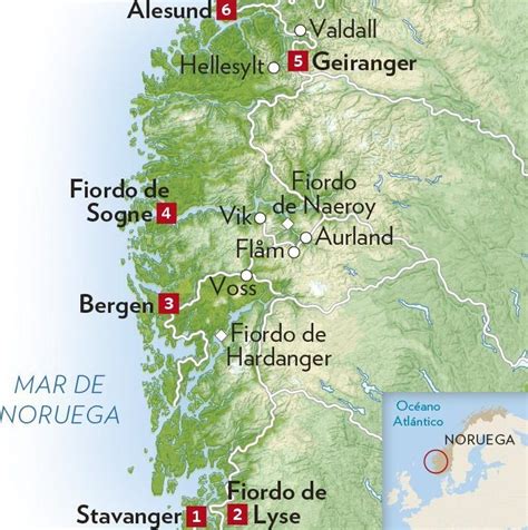 Descubre El Espectacular Mapa De Los Fiordos Noruegos Un Para So