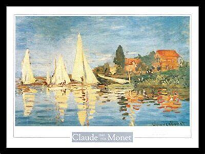 FRAMED Regata Ad Argenteuil By Claude Monet 32x24 Museum Art Print Sail