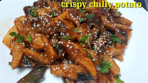 Chilli Potatoes Recipe Restaurant Style Crispy Chilli Potatoes By Jyotsna Kitchen Youtube