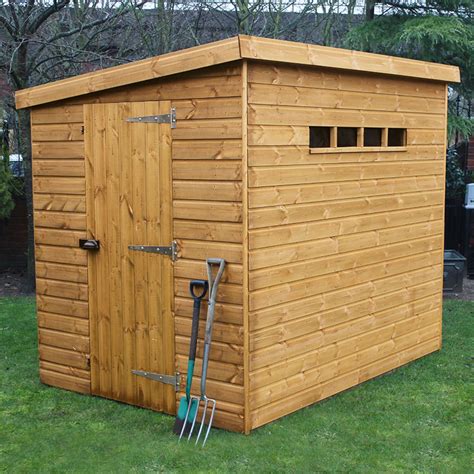 10 X 6 Traditional Pent Wooden Security Garden Shed 305m X 183m