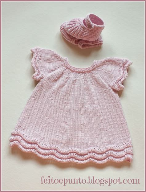 Vestido De Punto Para Bebé Tricot Para Bebé Vestidos Tejidos Para