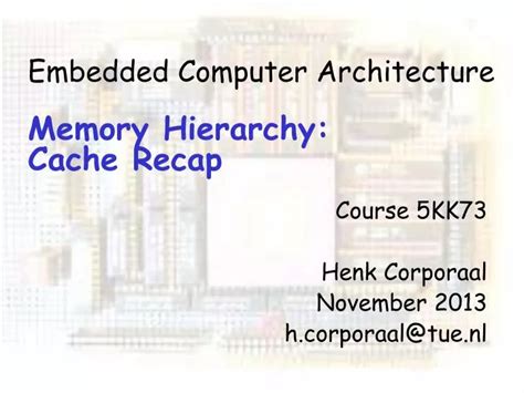 PPT Embedded Computer Architecture Memory Hierarchy Cache Recap