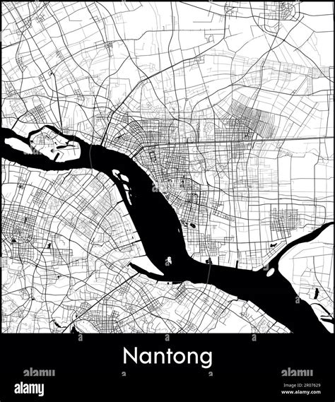 City Map Asia China Nantong vector illustration Stock Vector Image ...