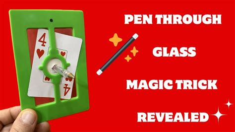 Pen Through Glass Magic Trick Revealed Youtube