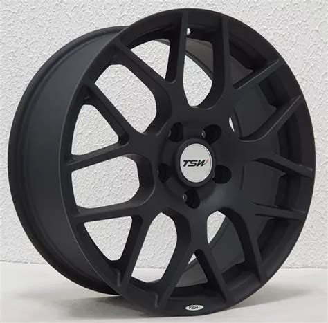 Roda Tsw Nurburgring 17 5x100 Preto Semi Brilho Vw Fox Polo