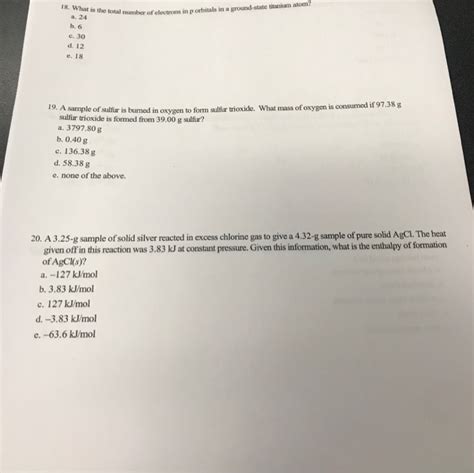 Solved 18. What is the total number of electrons in p | Chegg.com 