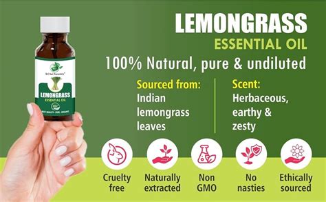 Nilgiri Hills 100 Pure Organic Lemon Grass Essential Oil 100ml Lemongrass Oil For Home