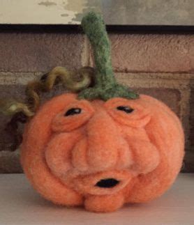 Needle Felted Pumpkin By Marjorie Zurn Featured On Livingfelt