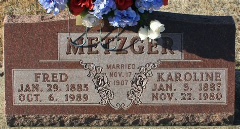 Karoline Regena Knobloch Metzger M Morial Find A Grave