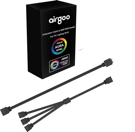 Airgoo 4 Pin RGB Spliter For ASUS Aura RGB MSI Mystic Light ASROCK