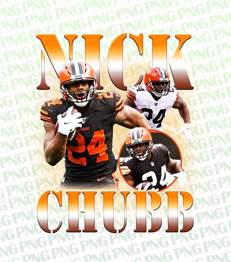 Nick Chubb Football PNG Nick Chubb Vintage Football Shirt - Etsy