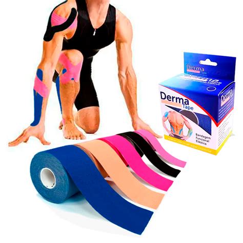 Fita Tape Bandagem Adesiva Funcional Profissional El Stica Cm X Mt