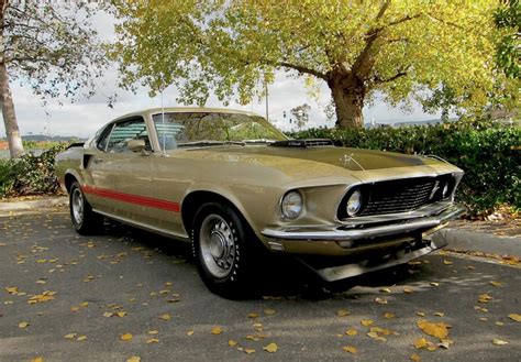 1969 Ford Mustang Mach 1 428 Cobra Jet In Rare Champagne Gold Metallic