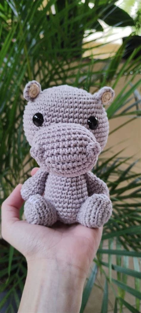 Hipopótamo Baby Safári Amigurumi Crochê Elo7 Produtos Especiais