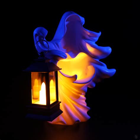 Light Up Lantern Ghost Statue