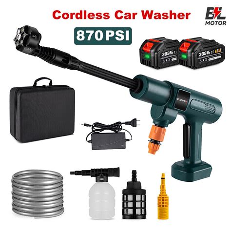 Yofidra Cordless Pressure Washer 870psi Portable Electric Power Washer Battery Powered High