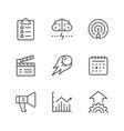 Daily Activities Concept Detailed Line Icons Vector Image