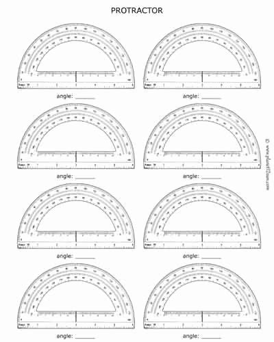 50 Reading A Protractor Worksheet