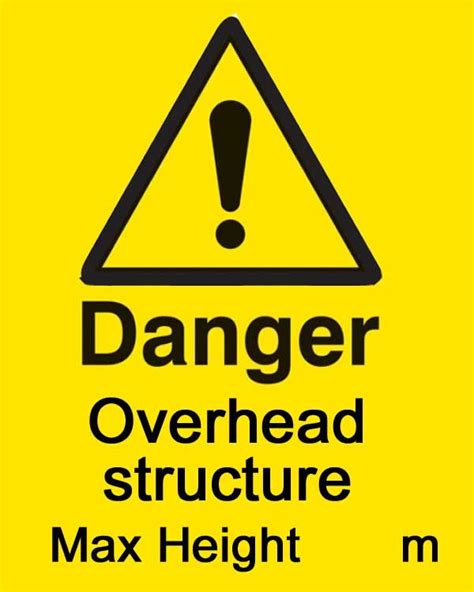 Danger Overhead Structure Sign With Fixings For Goalpost From Aspli