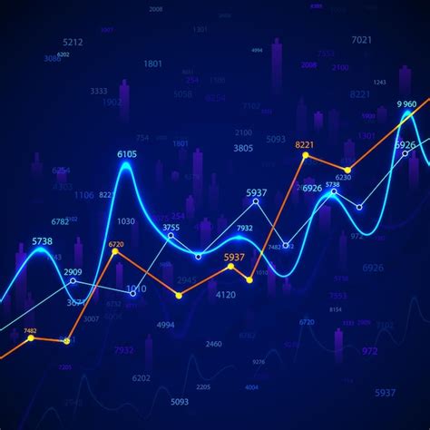 Diagrama y tabla de gráfico de negocio investigación financiera y