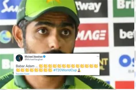 Michael Vaughans Epic Typo While Praising Babar Azam Sets Pakistani