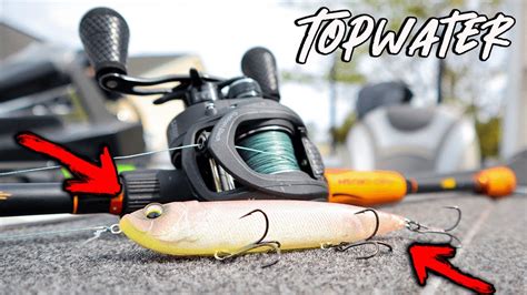 Fishing With A HUGE Topwater Spook INSANE Topwater Blowups YouTube