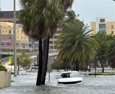 Widespread Flooding Inundates Downtown Tampa Bayshore Due To Idalia Tampa Fl Patch