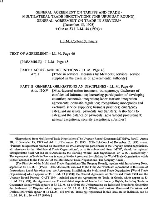 General Agreement on Tariffs and Trade - Multilateral Trade ...